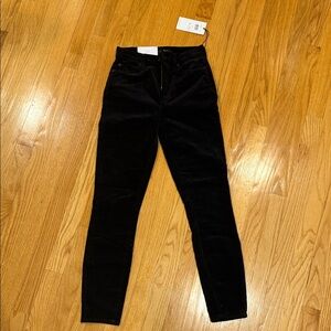 Women's Black velvet skinny Jeans